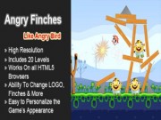 Angry Finches Funny HTML5 Game