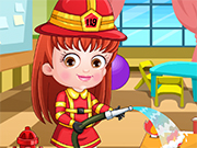 Play Baby Hazel Firefighter Dress Up