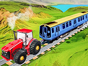 Chained Tractor Towing Train Game