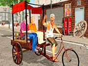 City Public Cycle Rickshaw Driving Simulator