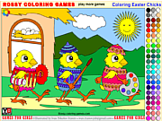 Coloring Easter Chicks - Rossy Coloring Games