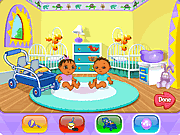 Play Dora's Playtime With The Twins