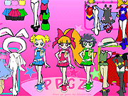Dress Up Game Powerpuff Girls Demashita Z, online free game.