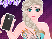 Elsa Selfie Nail Design