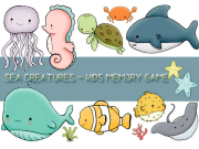 Kids Memory Sea Creatures