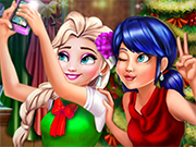 Ladybug And Elsa Xmas Selfie