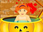 Little Baby Halloween Bathing