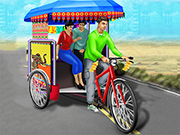 Play Public Tricycle Rickshaw Driving