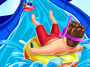 Play Slippery Water Slides Aquapark.io