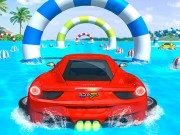 Water Surfing Car Stunts Car Racing Game